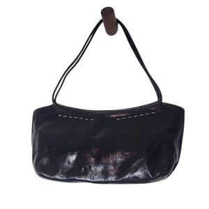Almas Black Leather Handbag Black Leather Purse